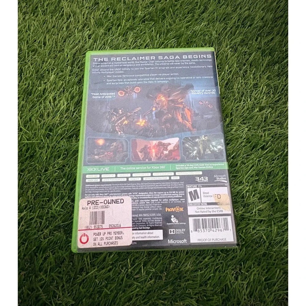 Halo 4‎ Xbox 360 Microsoft Studios 343 Industries 2-Disc NTSC 2012 885370429671